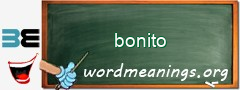 WordMeaning blackboard for bonito